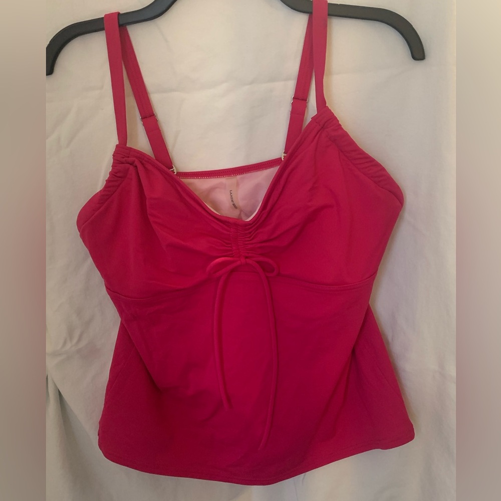 Lands' End Women's Vibrant Pink Tankini Swim Top